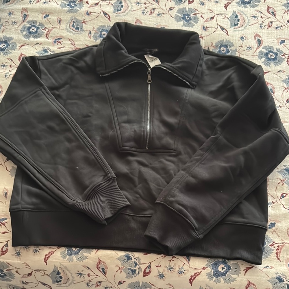 Black Quarter-Zip Pullover
